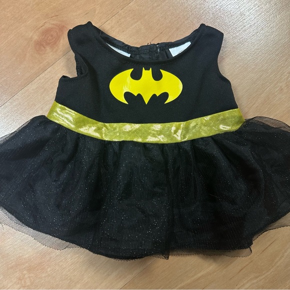 Build a Bear Black & Yellow Batman Tulle Skirt Teddy Bear Dress Accessory OS - Picture 2 of 4